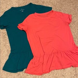 2 Peplum T-Shirts